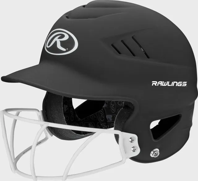Rawlings Coolflo Highlighter Batting Helmet with Softball Face Guard